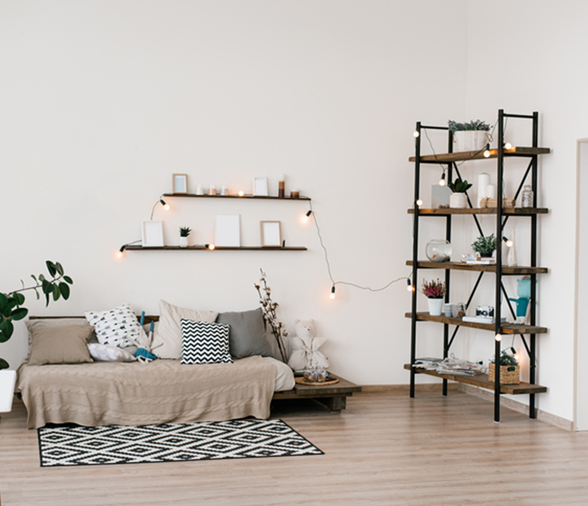 Cozy living room with minimalist decor